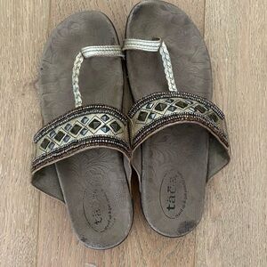 Taos Footwear Women's Sandals - Brown and Cream